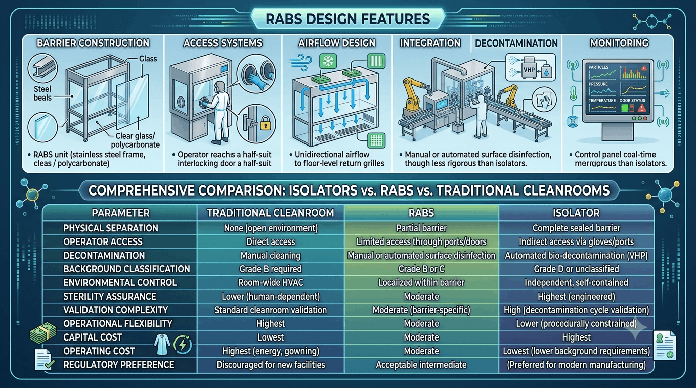 Comparison of Different RABS Technology - AI Photo by PharmaQMS