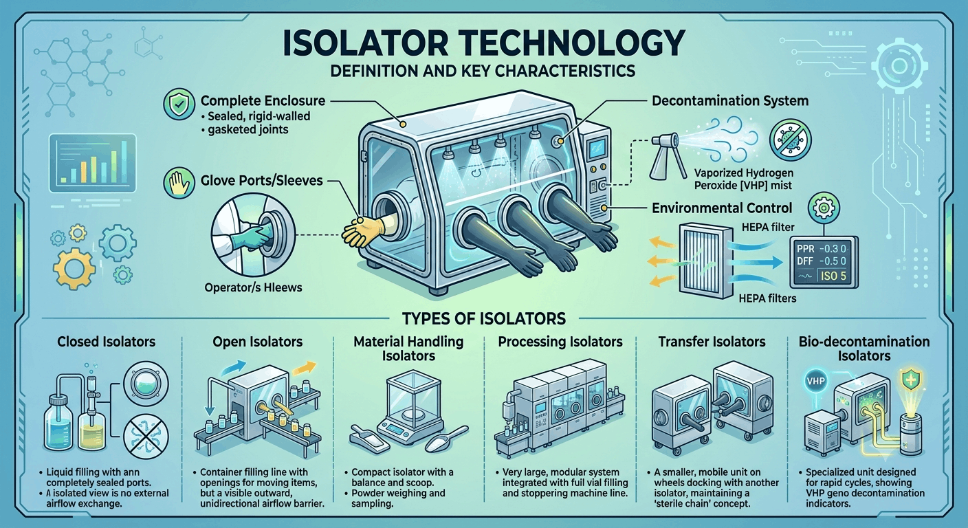 Types of Isolator Technology - AI Photo by PharmaQMS